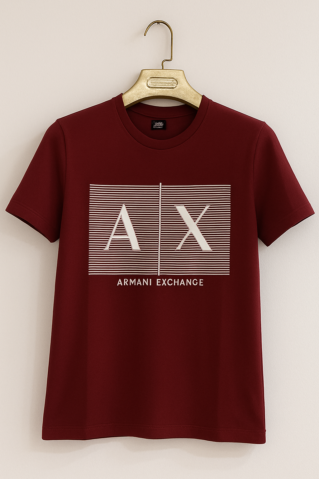 Men’s Premium Graphic Logo Print Round-Neck T-Shirt