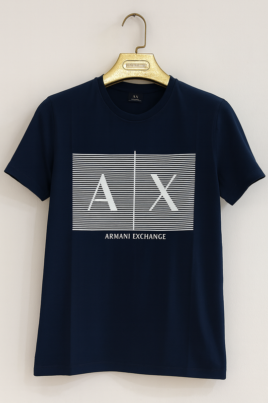 Men’s Premium Graphic Logo Print Round-Neck T-Shirt