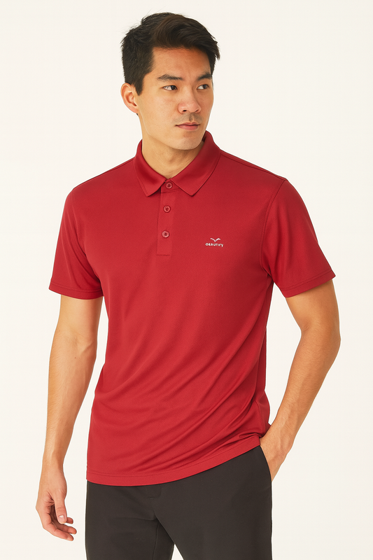 Men’s Solid Maroon Polo T-Shirt