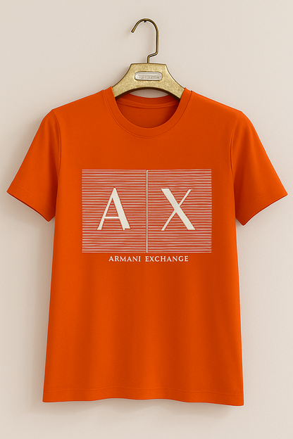 Men’s Premium Graphic Logo Print Round-Neck T-Shirt