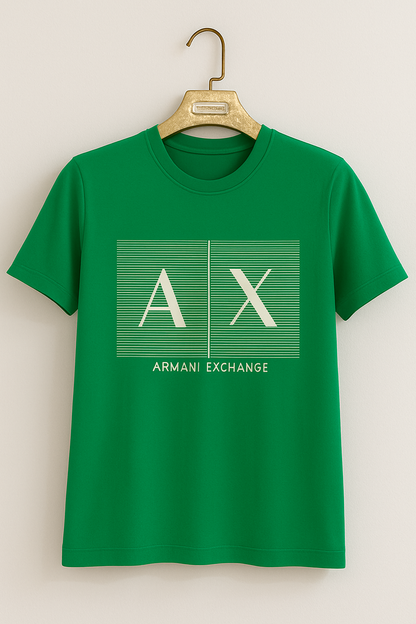 Men’s Premium Graphic Logo Print Round-Neck T-Shirt